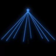 Oświetlenie świąteczne - vidaXL vidaXL Choinka z lampek, wewn./zewn., 576 niebieskich diod LED, 3,6 m - miniaturka - grafika 1