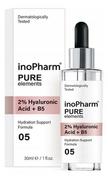 Serum do twarzy - InoPharm Nawilżające serum do twarzy z 2% kwasem hialuronowym i prowitaminą B5 30 ml - miniaturka - grafika 1