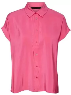 VERO MODA Vmgrace Ss Shirt WVN Ga koszula damska, różowy, S - Koszule damskie - miniaturka - grafika 1