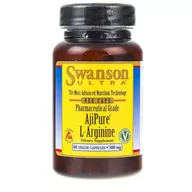 Suplementy naturalne - SWANSON Suplement diety AjiPure L-Arginina 500 mg, 60 kapsułek - miniaturka - grafika 1