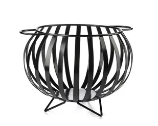 Saska Garden HowHomely Duży metalowy na drewno KULA LOFT DD.15527 - Akcesoria kominkowe - miniaturka - grafika 1
