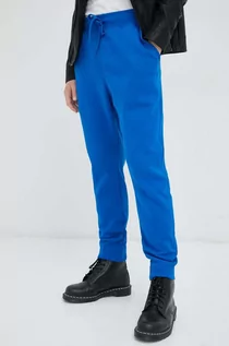 Spodnie męskie - G-Star Raw spodnie dresowe męskie kolor niebieski gładkie - grafika 1
