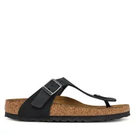 Klapki i japonki damskie - Japonki Birkenstock Gizeh SFB LENB 1019015 Czarny - miniaturka - grafika 1