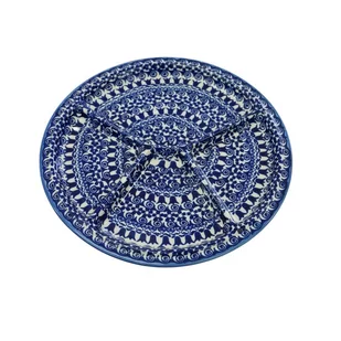 Ceramiczny talerz dzielony Ceramika Bolesławiec - Dekoratorstwo Ceramiczny talerz dzielony Ceramika Bolesławiec - Dekoratorstwo - miniaturka - grafika 1