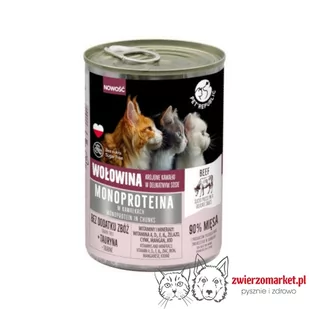 PETREPUBLIC karma monoproteinowa z wołowiną dla kota, kawałki w sosie 400g - Mokra karma dla kotów - miniaturka - grafika 1