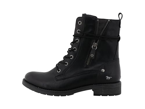 Mustang Damskie sztyblety 15M0052001, czarne, rozmiar 36 EU, czarny, 36 EU