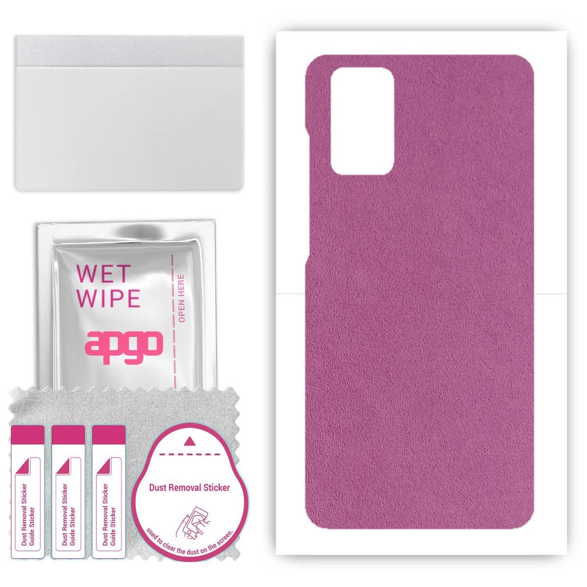 Folia naklejka skórka strukturalna na TYŁ Zamsz do Samsung Galaxy S20 Plus - Zamsz Fioletowy - apgo SKINS