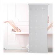 Zasłony - Relaxdays Roleta prysznicowa, półprzezroczysta zasłona łazienkowa, wanna i prysznic, 100 x 240 cm, wodoodporna, montaż sufitowy, biała - miniaturka - grafika 1