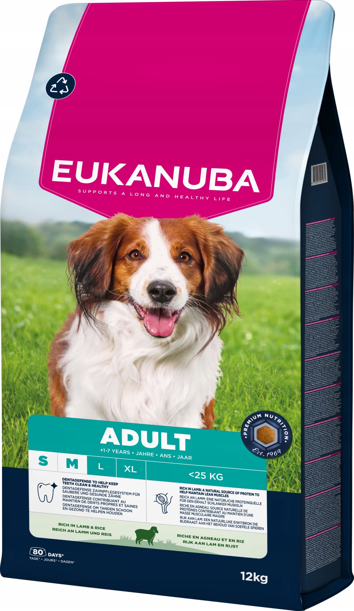 Karma dla psa EUKANUBA Adult Small and Medium Breed Jagnięcina 12 kg
