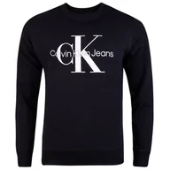 Bluzy męskie - Calvin Klein Bluza Męska Cienka Core Monogram Crewne Black J30J320933 Beh Xl - miniaturka - grafika 1