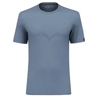 Koszulki męskie - Salewa Puez Eagle Sketch Merino T-Shirt męski, Java Blue Melange, L - miniaturka - grafika 1