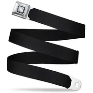 Moda i Uroda OUTLET - Buckle-Down Unisex Seatbelt Starburst Black Regular Belt, czarny, szerokość 1,5 - pasuje do spodni w rozmiarze 24-38 US, czarny - miniaturka - grafika 1