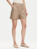 Spodenki damskie - ONLY Szorty z imitacji skóry Saramy 15338008 Beżowy Regular Fit - miniaturka - grafika 1