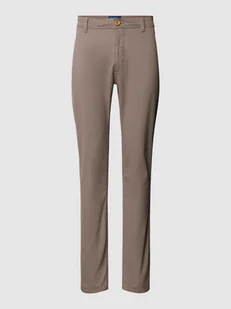 Spodnie o kroju slim fit z zapięciem na guzik - Spodnie męskie - miniaturka - grafika 1