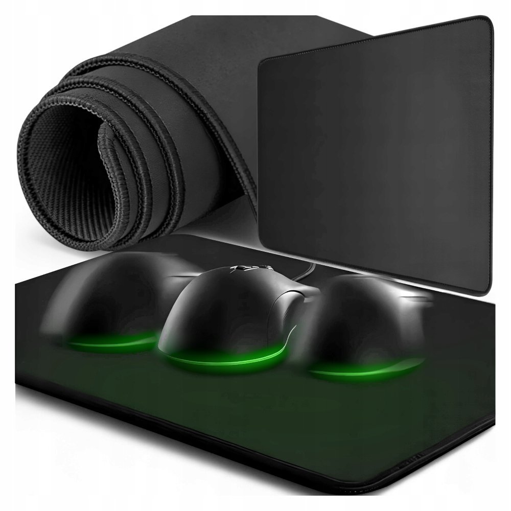 PODKŁADKA POD MYSZKĘ MYSZ 35x25cm NA BIURKO CZARNA GAMINGOWA MATA BIURKOWA