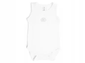 Body dla niemowląt - Body bambusowe bez rękawów Białe 9-12m BAMBOOM - miniaturka - grafika 1