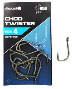 Nash Haczyki Chod Twister 4 Bezzadziorowe 10Szt - Namioty - miniaturka - grafika 1