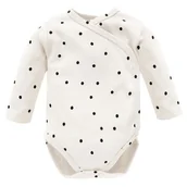 Body dla niemowląt - Pinokio Body rozpinane długi rękaw Tres bien ecru, groszki 68 - miniaturka - grafika 1