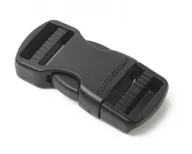 Plecaki - Zapasowa klamra Morze na szczyt dwuczęściowy 25 mm czarny - miniaturka - grafika 1