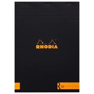 Blok Rhodia Le R N°18 A4 21x29,7 cm, linie, czarny - Notesy i bloczki - miniaturka - grafika 1