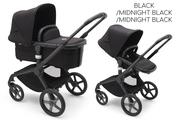 Wózki dziecięce - BUGABOO FOX 5 2w1 Black/ Midnight Black/ Midnight Black - miniaturka - grafika 1