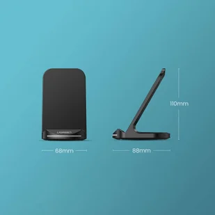 Ugreen bezprzewodowa ładowarka Qi 10 W podstawka stojak na telefon + kabel USB - USB Typ C czarny (60228 ED025) - Kable USB - miniaturka - grafika 10