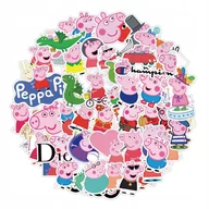 Zabawki kreatywne - Zestaw naklejek motywacyjnych dla dzieci Świnka Peppa 50 sztuk - miniaturka - grafika 1
