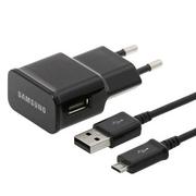 Ładowarki do telefonów - Ładowarka sieciowa Samsung 2A kabel Czarna Galaxy - miniaturka - grafika 1