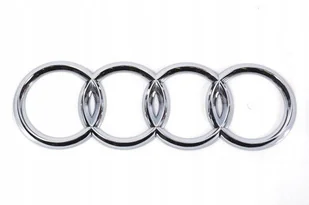 EMBLEMAT na TYŁ AUDI SREBRNY POŁYSK logo 216x71 mm - Akcesoria motoryzacyjne - miniaturka - grafika 1