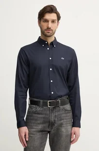 Lacoste koszula bawełniana męska kolor granatowy regular z kołnierzykiem button-down CH2933 - Koszule męskie - miniaturka - grafika 1