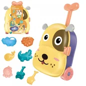 Zabawki do piasku - Duży Zestaw Do Piasku Walizka Piesek Młyn Konewka 8103P - miniaturka - grafika 1