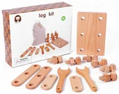 Zabawy w naśladowanie dorosłych - DREWNIANY ZESTAW KLUCZY I NAKRĘTEK DO BUDOWANIA - miniaturka - grafika 1