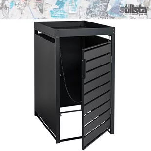 ZABUDOWA ŚMIETNIKA OBUDOWA NA KOSZ OSŁONA ANTRACYT - Meble ogrodowe - miniaturka - grafika 2