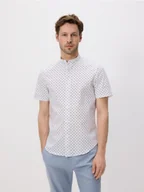 Koszule męskie - Reserved - Koszula slim fit ze stójką - jasnoniebieski - miniaturka - grafika 1