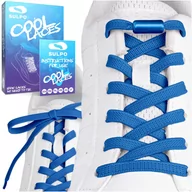 Akcesoria obuwnicze - Sznurówki elastyczne bez wiązania z zapinkami niebieskie - miniaturka - grafika 1