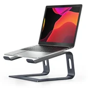 Torby na laptopy - Crong AluBench – Aluminiowa podstawka do laptopa (grafitowy) - miniaturka - grafika 1