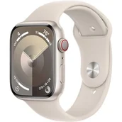 Smartwatch - Apple Watch 9 GPS + Cellular 45mm Aluminium Sport M/L Beżowy - miniaturka - grafika 1