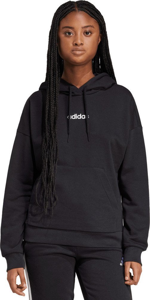 Bluza damska adidas Essentials Linear French Terry Hoodie czarna JV7841 S