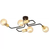 Lampy sufitowe - Emibig Veken 4 Gold lampa podsufitowa 4x60W czarna/złota 1175/4 - miniaturka - grafika 1