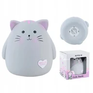 Skarbonki - Skarbonka plastikowa z otwieranym wieczkiem dla dzieci szary kotek Kite - miniaturka - grafika 1