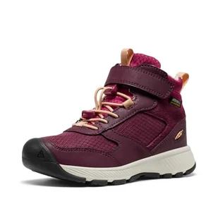 KEEN Unisex dziecięce Skua Mid wodoodporne buty turystyczne, Fig Brzoskwinia Fuzz, 35 EU - Buty dla chłopców - miniaturka - grafika 1