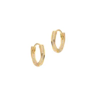 Biżuteria dla dzieci - Pozłacane 925 kolczyki podkowy z cyrkoniami - miniaturka - grafika 1