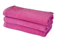 Ręczniki - Ręcznik kąpielowy z bawełny, mięsisty, 500 g/m² Uno 50x100cm różowy - miniaturka - grafika 1
