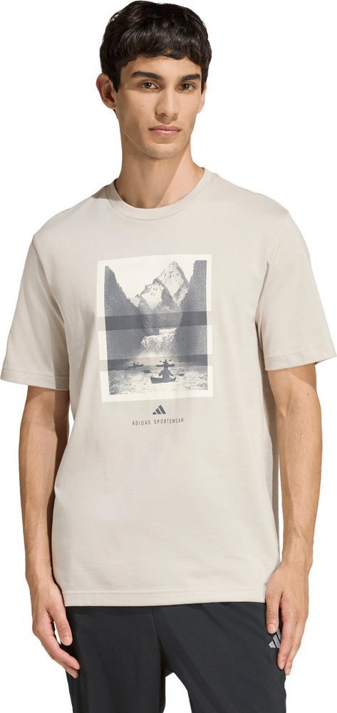 Adidas Koszulka męska adidas Outdoor Kayaking Graphic beżowa KB2541 2XL