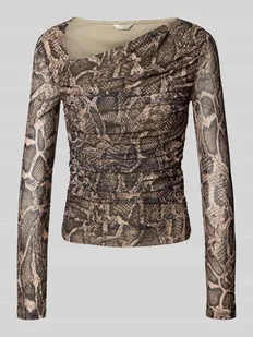 Bluzka z długim rękawem i asymetrycznym dekoltem model ‘BERNARDETTE’ - Bluzki damskie - miniaturka - grafika 1