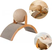 Drapaki dla kotów - SHOPUJ.PL DREWNIANY DRAPAK DLA KOTA KULA 2 W 1 ZABAWKA DRAPAK SKROBAK - miniaturka - grafika 1