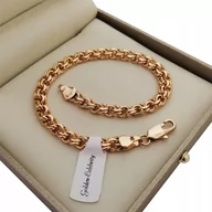 Bransolety męskie - MĘSKA BRANSOLETKA GARIBALDI 21cm/6mm 18k PREZENT - miniaturka - grafika 1