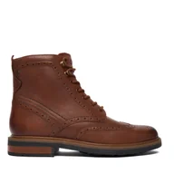 Botki męskie - Kozaki Clarks Newford LaceBT 26183376 Brązowy - miniaturka - grafika 1