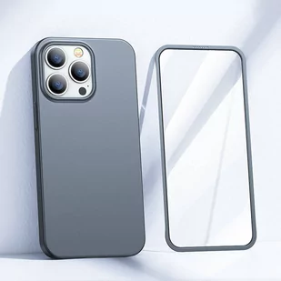 Joyroom 360 Full Case etui pokrowiec do iPhone 13 Pro obudowa na tył i przód + szkło hartowane szary (JR-BP935 tranish) - Etui i futerały do telefonów - miniaturka - grafika 2