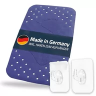 Wanienki dla dzieci - Mata do wanny, mata łazienkowa, wymiary ok. 38 x 72 cm, ciemnoniebieska, 100% TPE | w zestawie 2 haczyki | nie zawiera PCW, ftalanów, ołowiu, lateksu, atest TÜV, Made in Germany - miniaturka - grafika 1